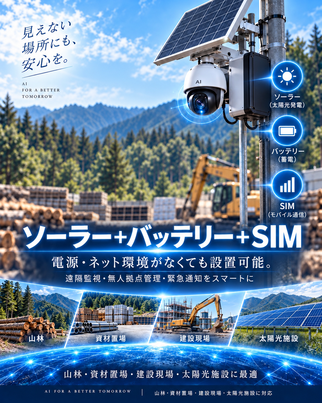 ソーラー バッテリー SIM